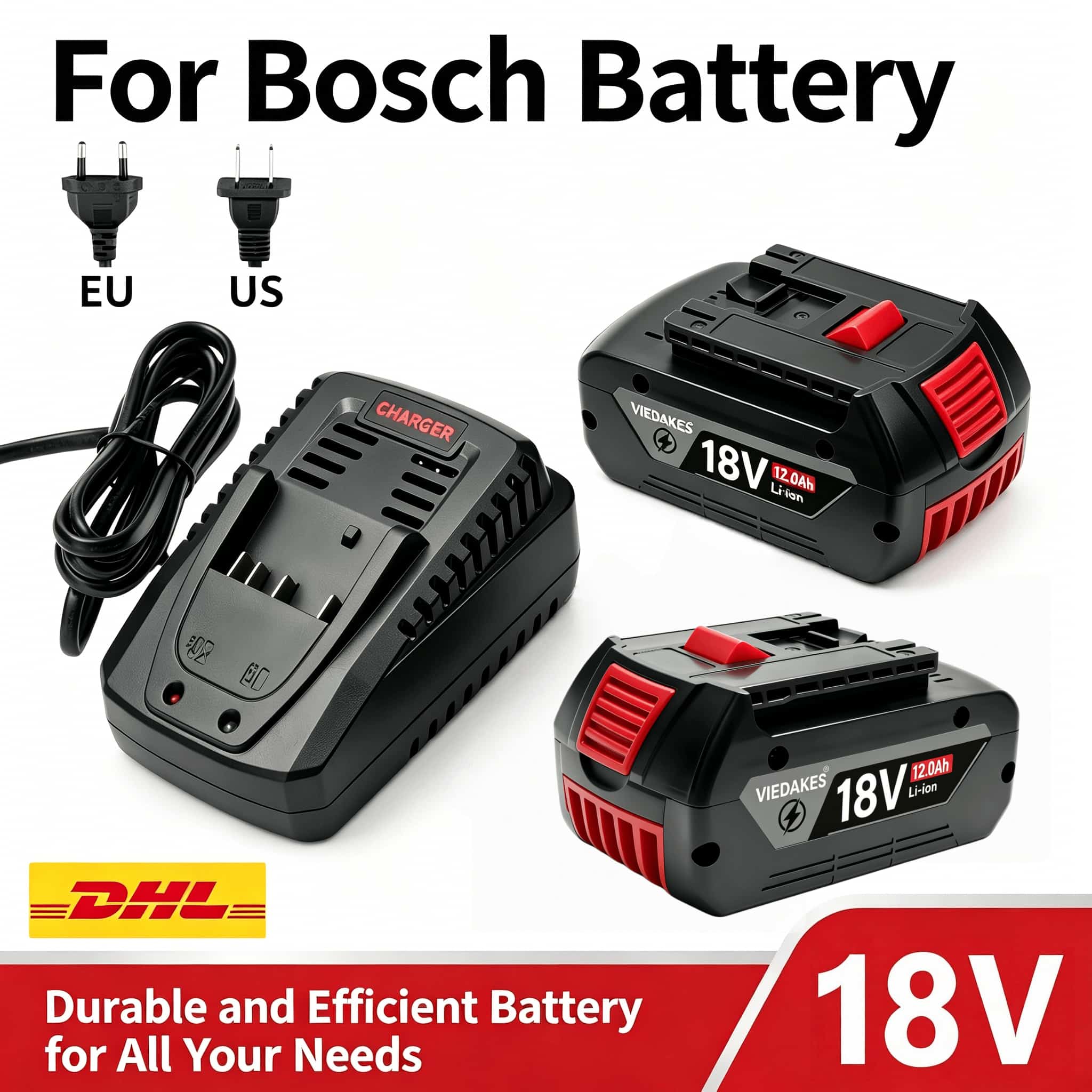 Bosch Drill Gsb 18V - 18V 10.0Ah voor Bosch BAT618 Batterij