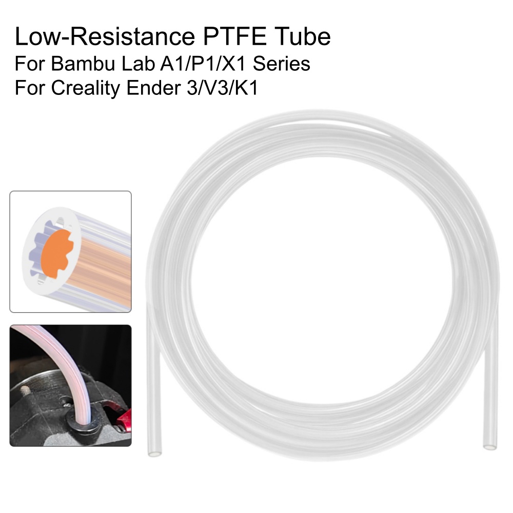 Ptfe Tape Thread - Stervormige PTFE-buis Filamentpijp Wit/doorschijnend Teflon Bowden-buis