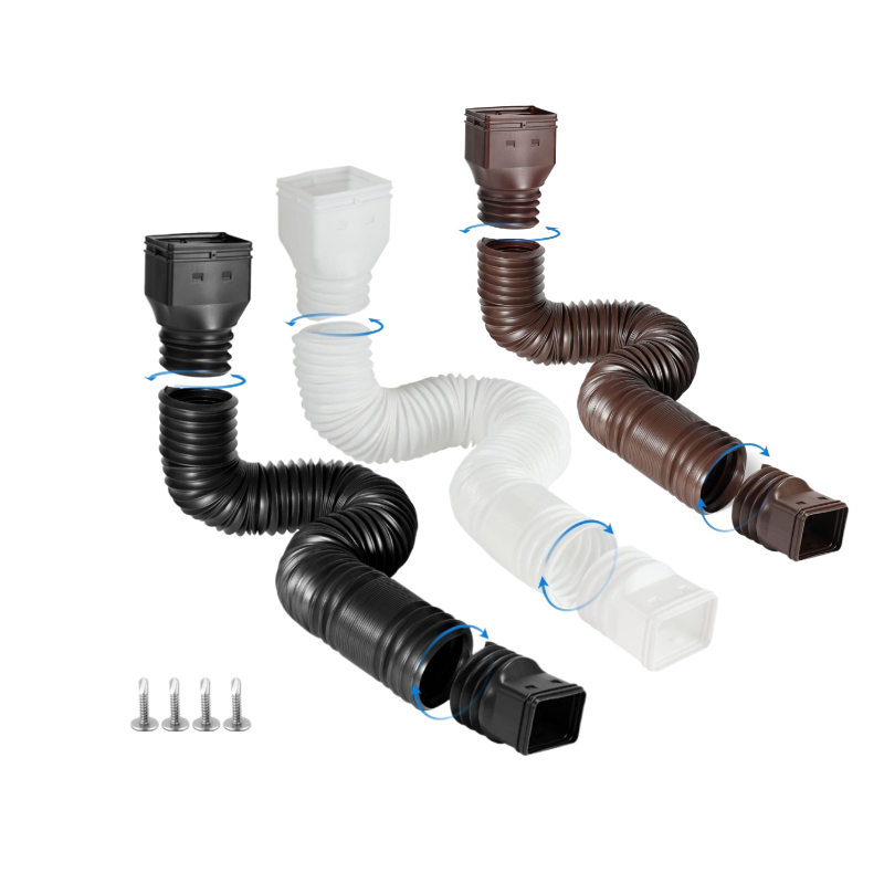 Flexible Hose Braided - Flexibele intrekbare regenpijpverlenging, verstelbare regenpijpverlenging voor