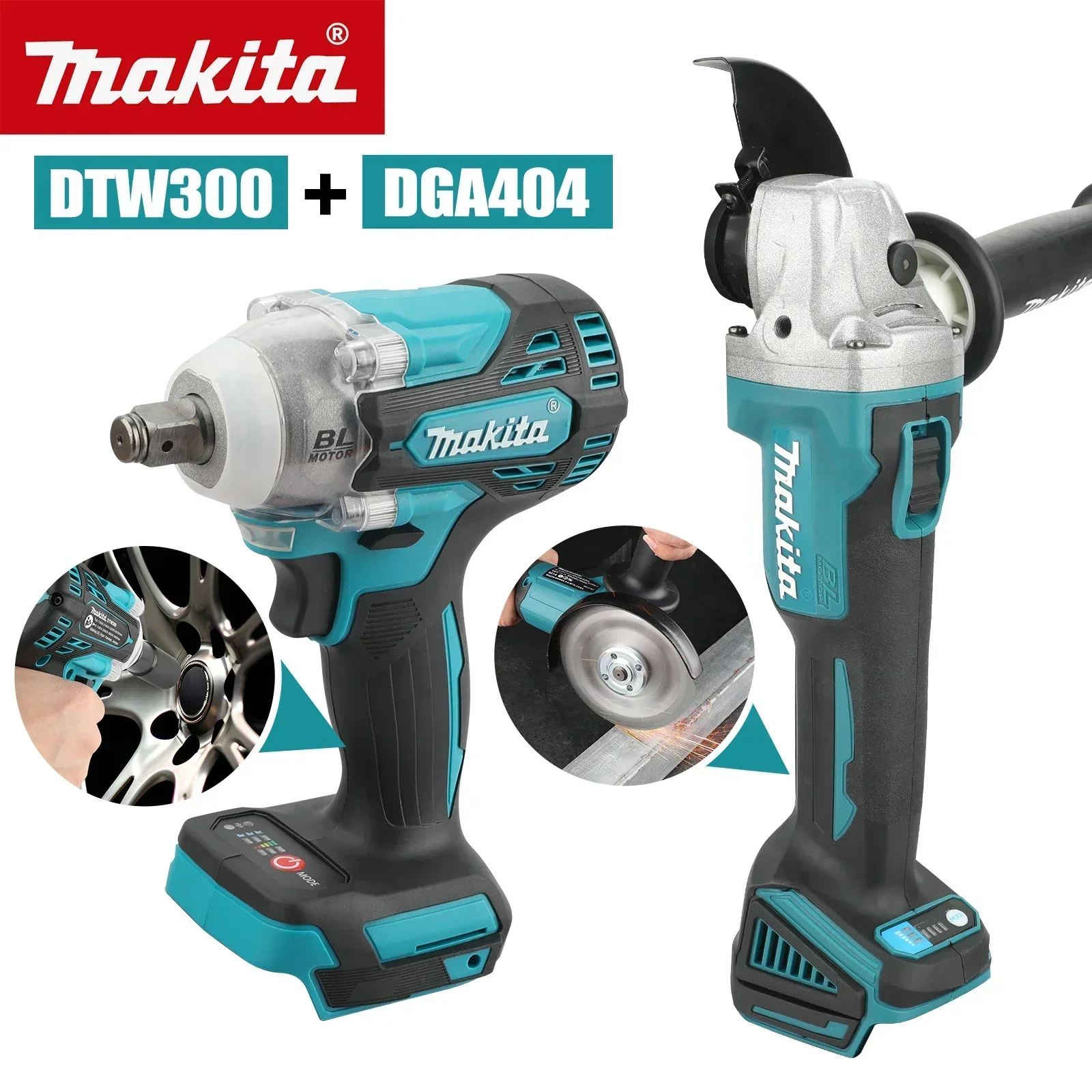 Makita Drill Dtw300 - Makita DTW300 DGA404 draadloze combo 580