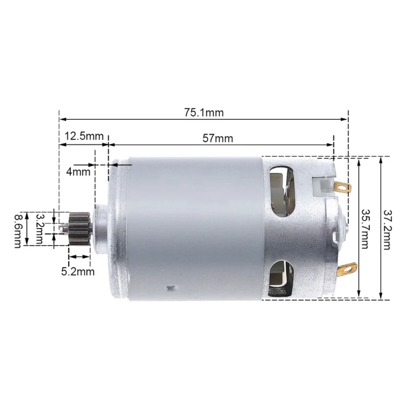 Bosch Drill Gsb 18V - RS550 DC Motor 12 13 Tanden