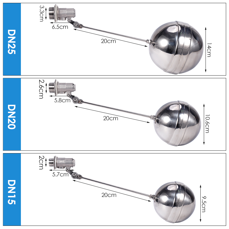 DN15/20/25 Verstelbare Vlotter - Float Ball Valve recensie en prijs