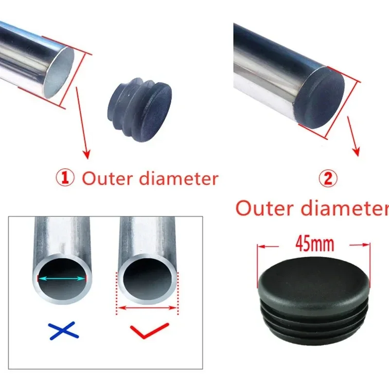 Zwarte Ronde Pijp Plug 10-60mm - Plastic Pipe Clip recensie en prijs