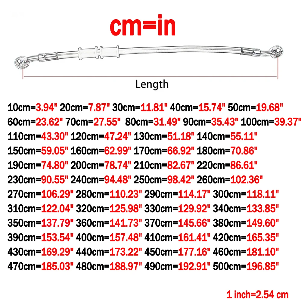 10 cm ~ 500 cm motorfiets rem  - Flexible Hose Braided recensie en prijs