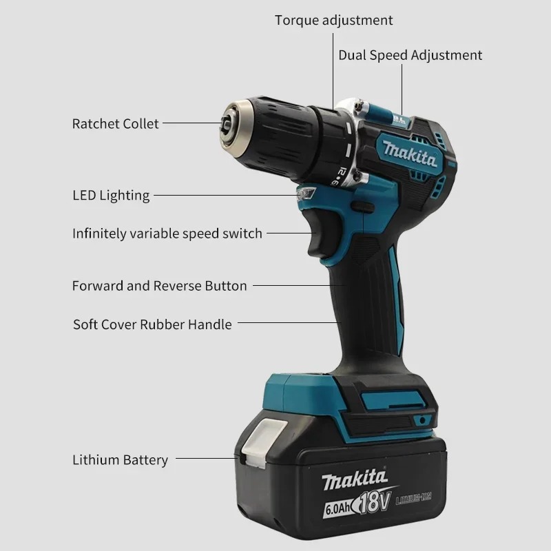Makita 100% originele DDF487 d - Makita Drill Ddf484 recensie en prijs