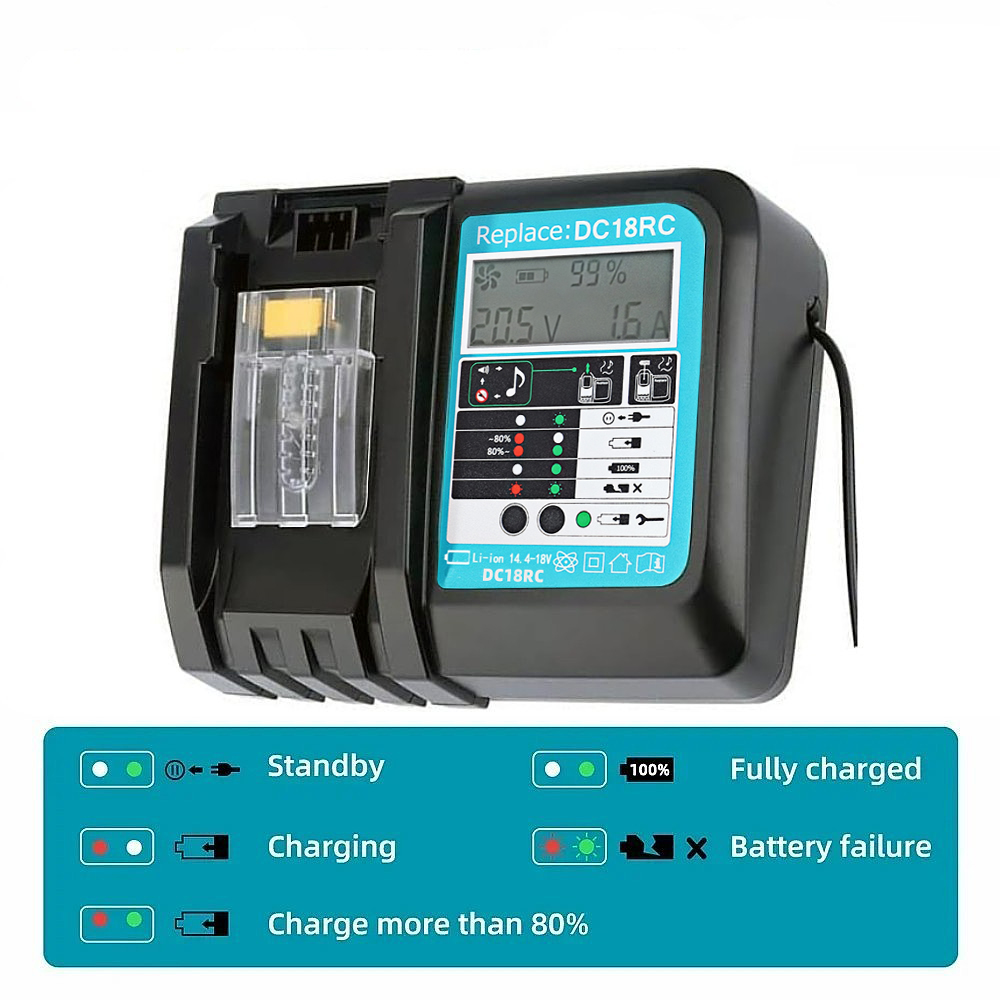 DC18RC Snel opladen met ventil - Makita Drill Hp1640 recensie en prijs