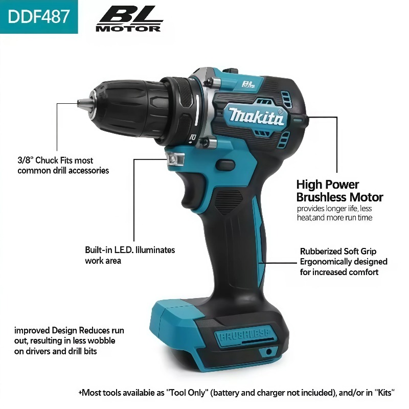 Makita DDF487 10 mm borstelloz - Makita Drill Ddf484 recensie en prijs